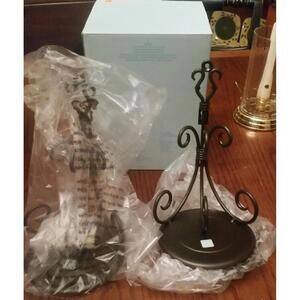 Partylite Antique Brass Pillar Sconce #P8358 Original Box, NEW
